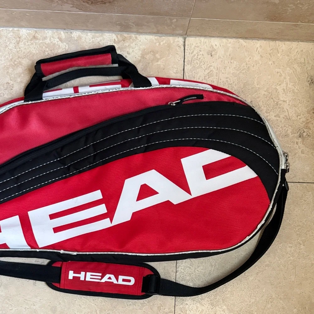 HEAD Red and Black Tennis Bag with Shoulder Strap